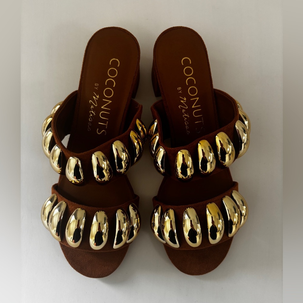 Coconuts by Matisse Tan and Gold Women's Dome Sandals